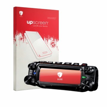 Vorderseite einer Produktverpackung mit dem Markenlogo upscreen. Daneben ist das Gerät Yaesu FTM-310 mit dem zugehörigen Displ