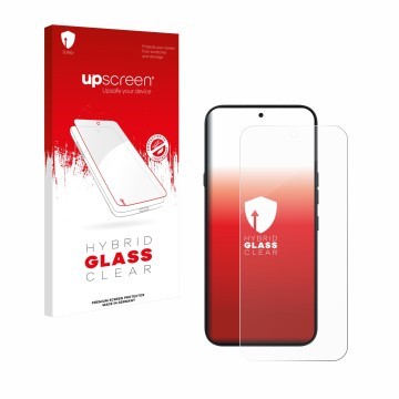 Face avant d’un emballage produit avec le logo de la marque upscreen. À côté, l’appareil Nothing Phone (4a) Pro est représenté