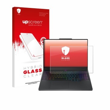 Vorderseite einer Produktverpackung mit dem Markenlogo upscreen. Daneben ist das Gerät Lenovo Legion 5 15IRX10 PF9XB5828034 mi