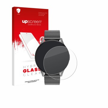 Parte frontale di una confezione del prodotto con il logo del marchio upscreen. Accanto è raffigurato il dispositivo Dremac FV