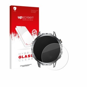 Parte frontale di una confezione del prodotto con il logo del marchio upscreen. Accanto è raffigurato il dispositivo Dremac EF