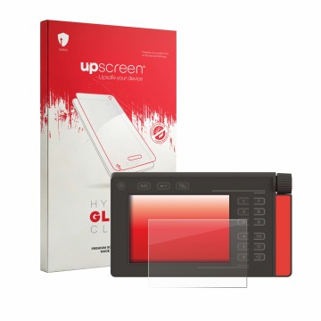 Vorderseite einer Produktverpackung mit dem Markenlogo upscreen. Daneben ist das Gerät Müller Elektronik SMART570 mit dem zuge