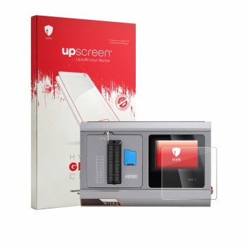 Vorderseite einer Produktverpackung mit dem Markenlogo upscreen. Daneben ist das Gerät Xhorse Multi-Prog mit dem zugehörigen D