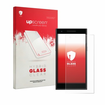 Parte frontale di una confezione del prodotto con il logo del marchio upscreen. Accanto è raffigurato il dispositivo Philips S