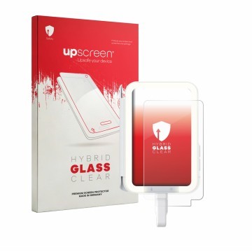 Face avant d’un emballage produit avec le logo de la marque upscreen. À côté, l’appareil Insta360 Snap est représenté avec la 