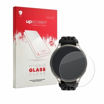 Front side of a product packaging with the brand logo upscreen. Next to it is the device Amazfit Cheetah 2 Pro shown with the 