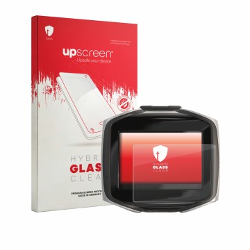 Face avant d’un emballage produit avec le logo de la marque upscreen. À côté, l’appareil Mares Quad CI est représenté avec la 