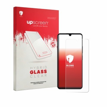Parte frontale di una confezione del prodotto con il logo del marchio upscreen. Accanto è raffigurato il dispositivo Xiaomi Re