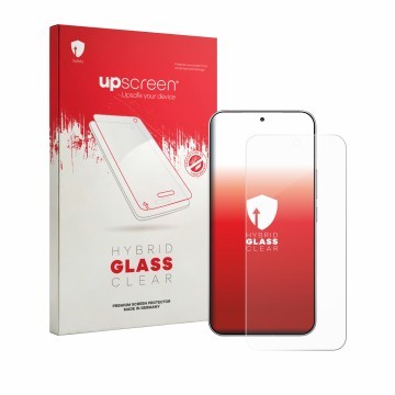 Vorderseite einer Produktverpackung mit dem Markenlogo upscreen. Daneben ist das Gerät Xiaomi Redmi K90 Max mit dem zugehörige