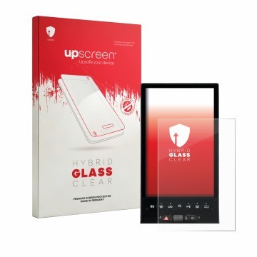 Face avant d’un emballage produit avec le logo de la marque upscreen. À côté, l’appareil Citroen C5 Aircross Waterfall-Display