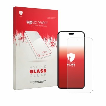 Parte frontale di una confezione del prodotto con il logo del marchio upscreen. Accanto è raffigurato il dispositivo Huawei Pu