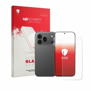 Vorderseite einer Produktverpackung mit dem Markenlogo upscreen. Daneben ist das Gerät Honor 600 Pro (Display+Kamera) mit dem 