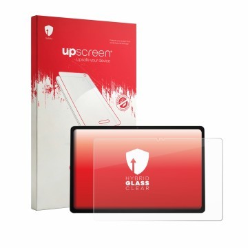 Parte frontale di una confezione del prodotto con il logo del marchio upscreen. Accanto è raffigurato il dispositivo ASUS Chro