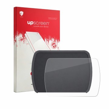 Face avant d’un emballage produit avec le logo de la marque upscreen. À côté, l’appareil Motocaddy M1 DHC 2026 est représenté 