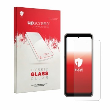 Parte frontale di una confezione del prodotto con il logo del marchio upscreen. Accanto è raffigurato il dispositivo ingenico 