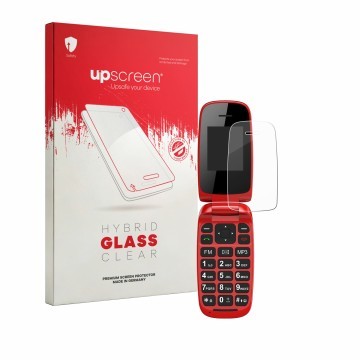 Vorderseite einer Produktverpackung mit dem Markenlogo upscreen. Daneben ist das Gerät Chakeyake R341 mit dem zugehörigen Disp