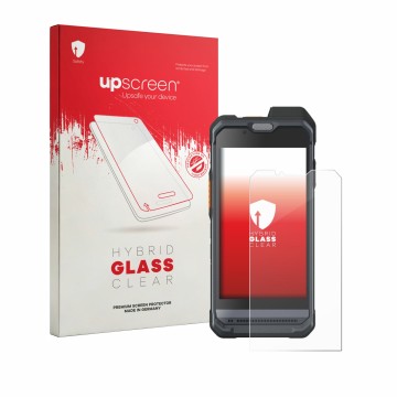 Front side of a product packaging with the brand logo upscreen. Next to it is the device Hytera PNC460 shown with the correspo