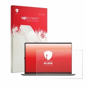 Vorderseite einer Produktverpackung mit dem Markenlogo upscreen. Daneben ist das Gerät Honor MagicBook 16 2026 mit dem zugehör