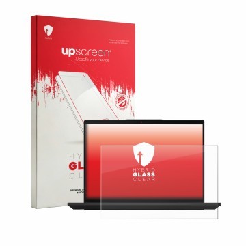 Vorderseite einer Produktverpackung mit dem Markenlogo upscreen. Daneben ist das Gerät Lenovo ThinkPad L16 Gen 3 mit dem zugeh