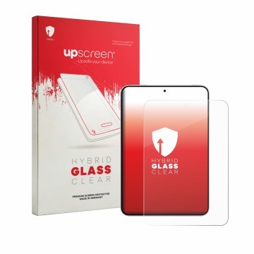 Vorderseite einer Produktverpackung mit dem Markenlogo upscreen. Daneben ist das Gerät Oppo Pad Mini mit dem zugehörigen Displ