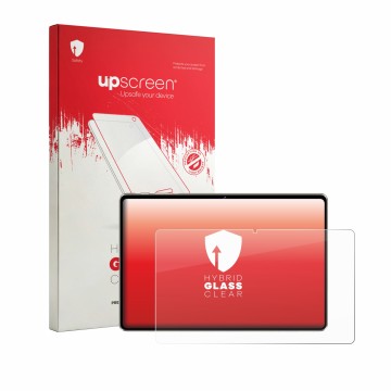 Vorderseite einer Produktverpackung mit dem Markenlogo upscreen. Daneben ist das Gerät Dghrti Tab 50 11