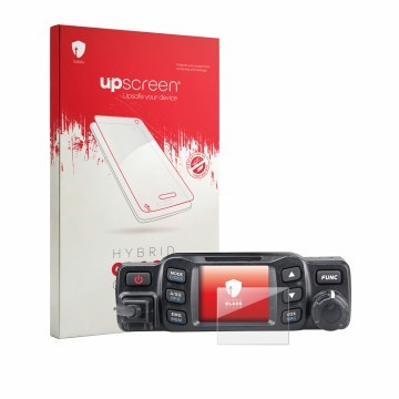 Vorderseite einer Produktverpackung mit dem Markenlogo upscreen. Daneben ist das Gerät Albrecht AE 5900 Mini mit dem zugehörig