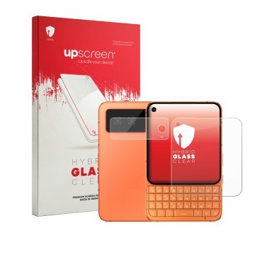 Front side of a product packaging with the brand logo upscreen. Next to it is the device Unihertz Titan 2 Elite (Front+Camera)