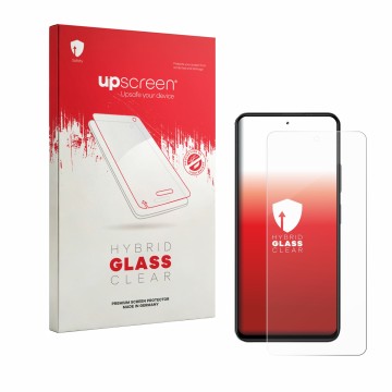 Face avant d’un emballage produit avec le logo de la marque upscreen. À côté, l’appareil Blackview Color 6 est représenté avec
