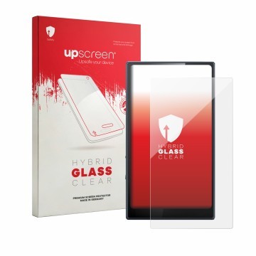 Vorderseite einer Produktverpackung mit dem Markenlogo upscreen. Daneben ist das Gerät FiiO M21 mit dem zugehörigen Displaysch