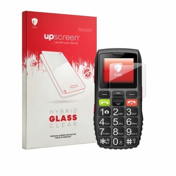 Front side of a product packaging with the brand logo upscreen. Next to it is the device artfone C1 shown with the correspondi