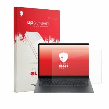 Front side of a product packaging with the brand logo upscreen. Next to it is the device HP OmniBook Ultra 14 2026 14-kd0771ng