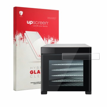 Parte frontale di una confezione del prodotto con il logo del marchio upscreen. Accanto è raffigurato il dispositivo Cosori CP