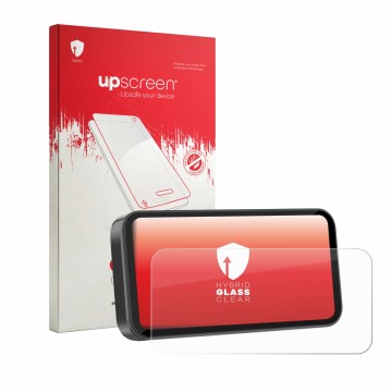 Front side of a product packaging with the brand logo upscreen. Next to it is the device Carpuride 603 6.3