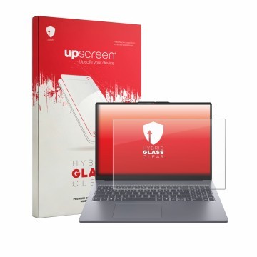 Vorderseite einer Produktverpackung mit dem Markenlogo upscreen. Daneben ist das Gerät Lenovo IdeaPad Slim 3 Gen 10 16