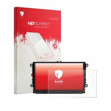 Vorderseite einer Produktverpackung mit dem Markenlogo upscreen. Daneben ist das Gerät Xtrons ID90MTVL mit dem zugehörigen Dis
