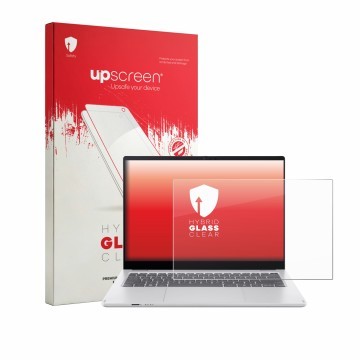 Face avant d’un emballage produit avec le logo de la marque upscreen. À côté, l’appareil Acer Swift Spin 14 AI est représenté 