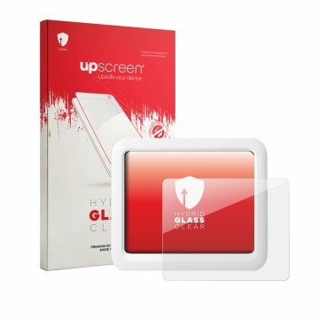 Face avant d’un emballage produit avec le logo de la marque upscreen. À côté, l’appareil SwitchBot Meter Pro est représenté av