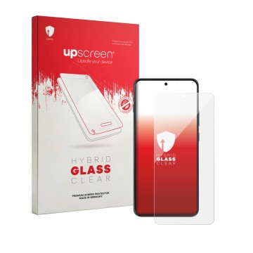 Vorderseite einer Produktverpackung mit dem Markenlogo upscreen. Daneben ist das Gerät Motorola Edge 70 Max mit dem zugehörige