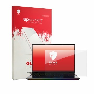 Parte frontale di una confezione del prodotto con il logo del marchio upscreen. Accanto è raffigurato il dispositivo MEDION Er