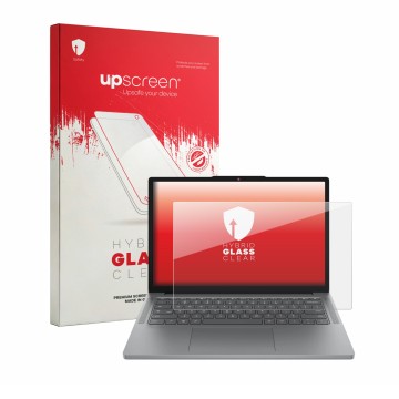 Front side of a product packaging with the brand logo upscreen. Next to it is the device Lenovo Chrome 14M8911 shown with the 