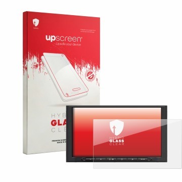 Parte frontal de un envase de producto con el logotipo de la marca upscreen. Al lado se muestra el dispositivo JBL Legend 700 