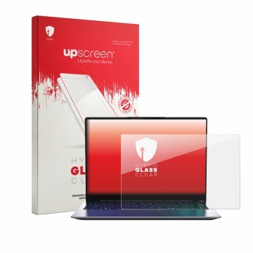 Vorderseite einer Produktverpackung mit dem Markenlogo upscreen. Daneben ist das Gerät MEDION SPRCHRGD 14 S2 mit dem zugehörig