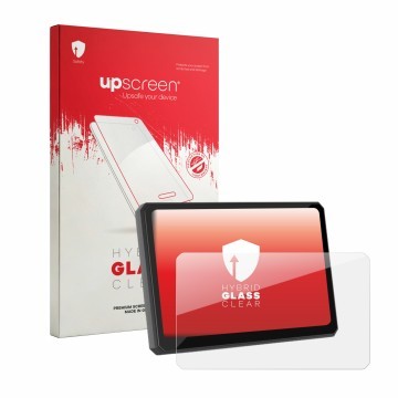 Front side of a product packaging with the brand logo upscreen. Next to it is the device Carpuride W702BS Pro 7