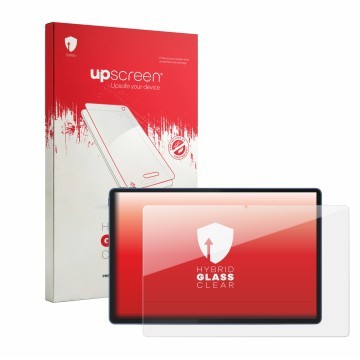 Face avant d’un emballage produit avec le logo de la marque upscreen. À côté, l’appareil Motorola Moto Pad 70 Pro est représen