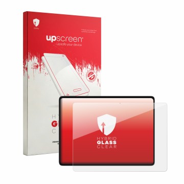 Vorderseite einer Produktverpackung mit dem Markenlogo upscreen. Daneben ist das Gerät Teclast ArtPad mit dem zugehörigen Disp