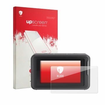 Vorderseite einer Produktverpackung mit dem Markenlogo upscreen. Daneben ist das Gerät Creality Pika mit dem zugehörigen Displ