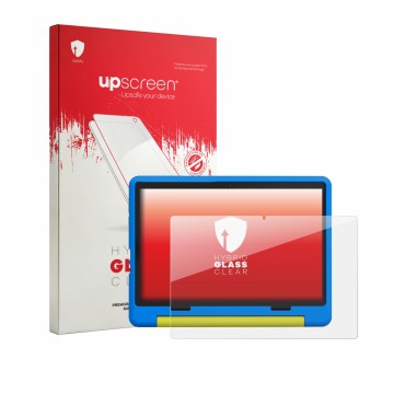 Parte frontale di una confezione del prodotto con il logo del marchio upscreen. Accanto è raffigurato il dispositivo Laptok KB