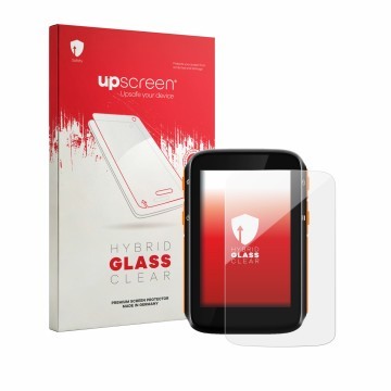 Face avant d’un emballage produit avec le logo de la marque upscreen. À côté, l’appareil CooSpo BC200 2024 est représenté avec