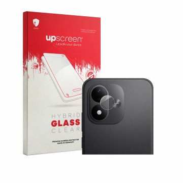 Vorderseite einer Produktverpackung mit dem Markenlogo upscreen. Daneben ist das Gerät Xiaomi Redmi Note 17 (NUR Kameraschutz)