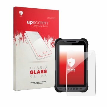 Face avant d’un emballage produit avec le logo de la marque upscreen. À côté, l’appareil Stonex S80 est représenté avec la pro